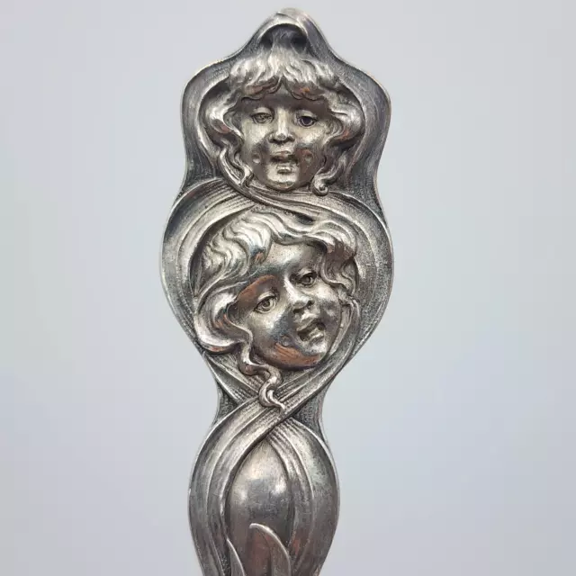 St Paul Minn. Unger Brothers Cupid's Sunbeam Art Nouveau - Sterling Spoon 6"