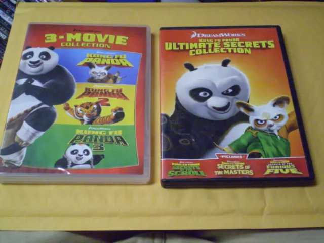 (6) DREAMWORKS' KUNG Fu Panda DVD Lot: 1, 2 & 3 + (3) Secrets $9.95 ...