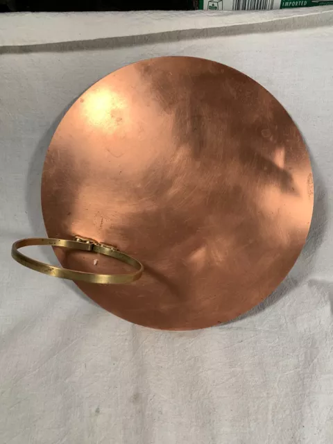 Victorian Copper & Brass patina Round Wall Bracket for your Oil Lamp c1880