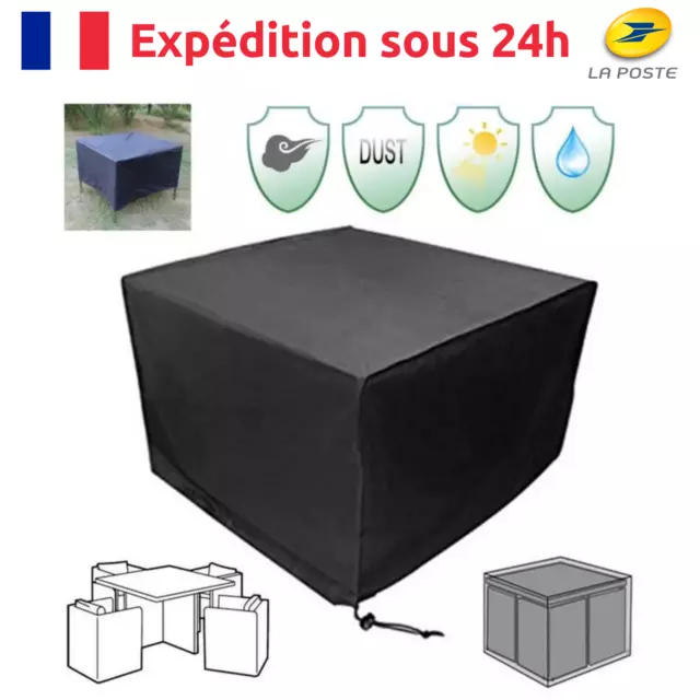 Housse de Protection Table de Jardin Bâche Pluie Couverture Extérieur Meuble