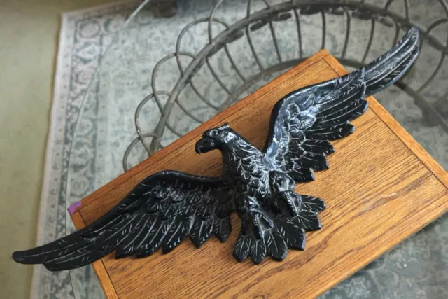 Eagle Wall hanger, Large Cast Aluminum American Eagle, 35" Wingspan