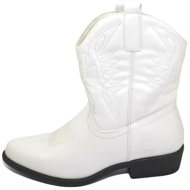 STIVALETTO DONNA CAMPEROS texani bianchi corti alla caviglia con