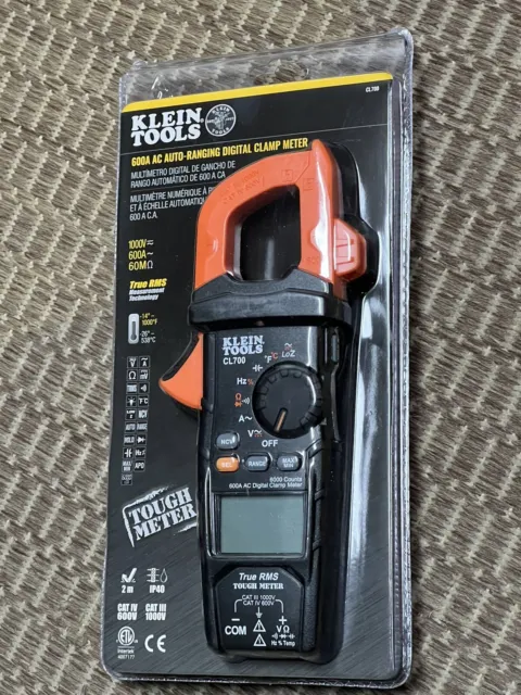 Klein Tools CL700 1000V Digital Clamp Meter Kit w/ AC Auto-Ranging TRMS New