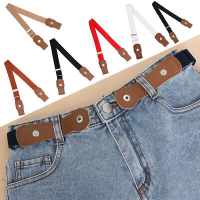 Adjustable Boys and Girls Buckle-Free Belt Waist Belt Stretch Canvas Kids belts