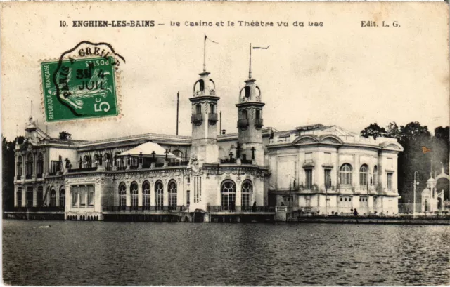 CPA Enghien les Bains Le Casino et le Theatre vu du Lac FRANCE (1309737)