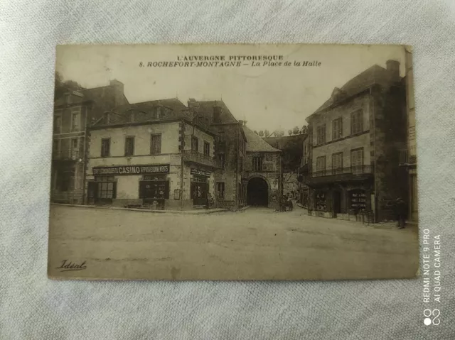 Cpa carte postale 63 ROCHEFORT MONTAGNE La Place de la Halle