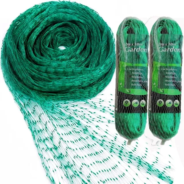 2 Pack Garden Netting Anti Bird Veg Fruit Plant Seed Pond Protection Net 2 X 10M