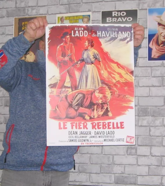 Alan LADD - David LADD - Le fier rebelle- Western Paramount- Affiche cinéma