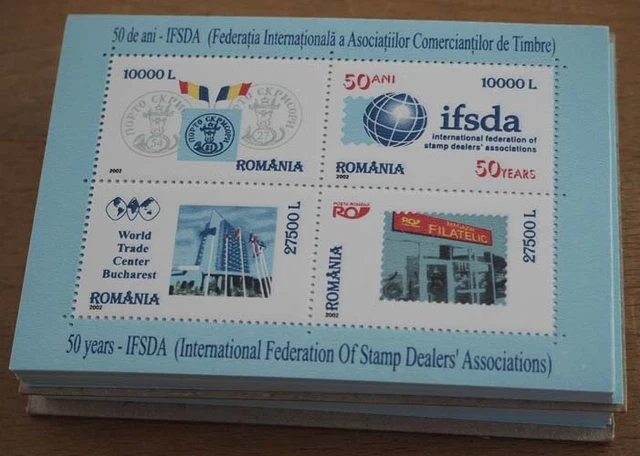 2002 Rumänien; 200 Blocks Briefmarkenhändlerverband, **/MNH, Bl. 321, ME 1500,-