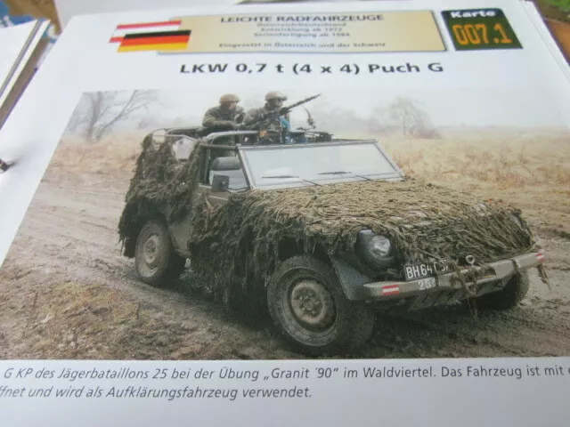 Militärfahrzeuge Archiv leichte Radkfz 7.1 Puch G Österreich Schweiz 2S