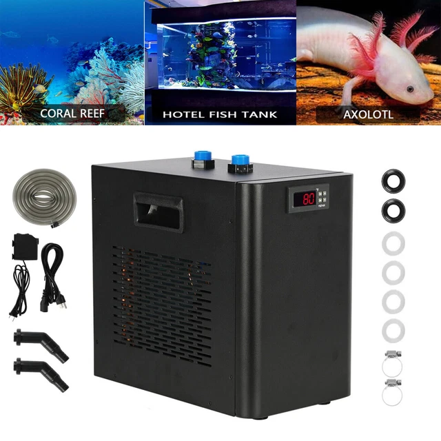 Quiet Aquarium Chiller 1/10 HP Fish Tank Water Cooler Refrigeration 42 Gallon