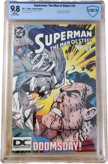 Superman Man of Steel #19 CBCS 9.8 3rd Print DC Universe Logo Doomsday Death