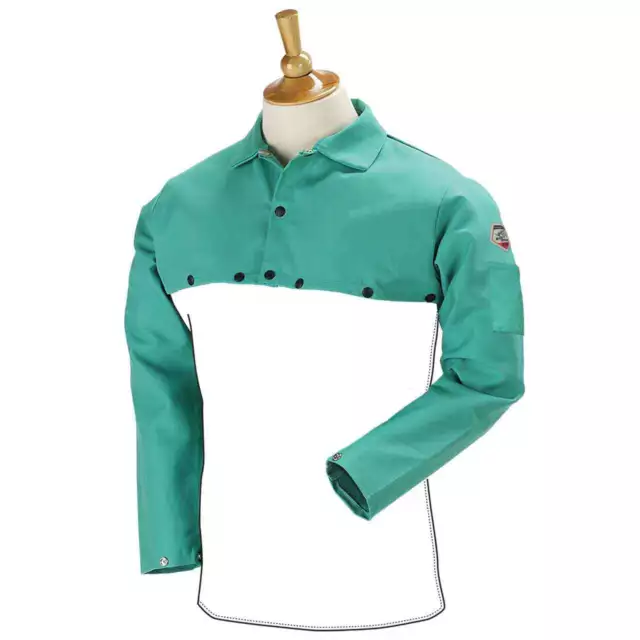 Black Stallion F2-21CS FR Cotton Welding Cape Sleeves 9oz Green 3X-Large