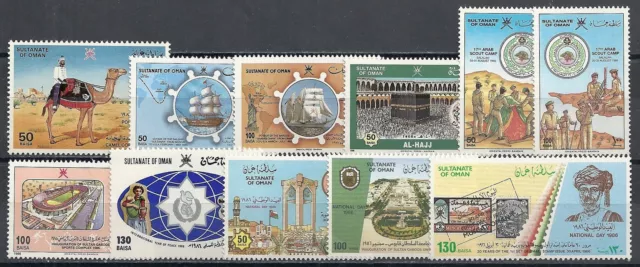 Oman stamps 1986 MI 292-302  MNH  VF