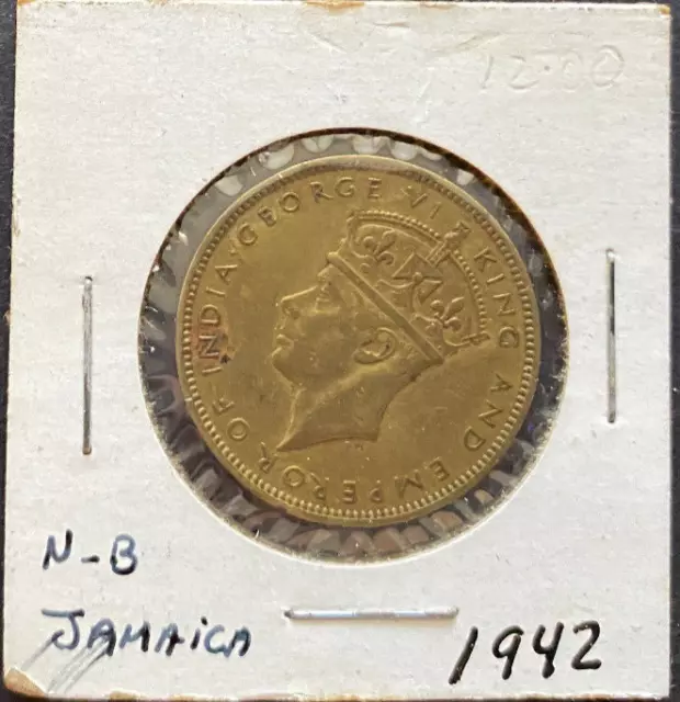 JAMAICA 1942, World Coins, Circulated, Used