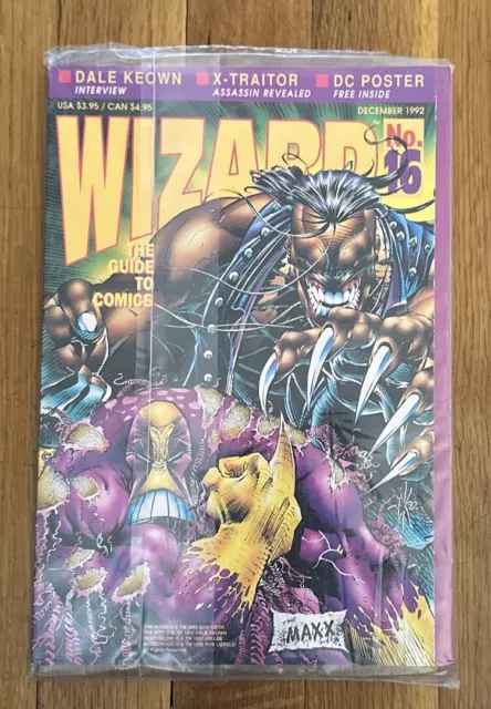Wizard: The Guide to Comics, Volume 1, # 16, 1992 Maxx & Pitt cards w DC Poster