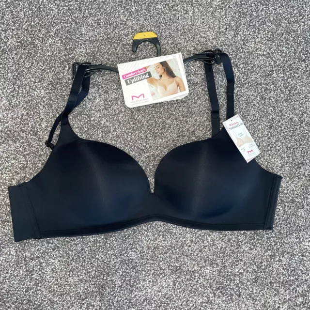 Maidenform Self Expressions Women's Wireless Plunge Push-Up Bra Black Size L