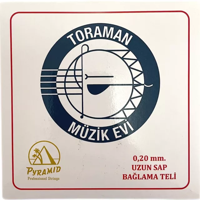 🎶 Toraman Uzun Sap Pyramid Tel 0,20 Saz / Baglama / Teli / Saiten / String