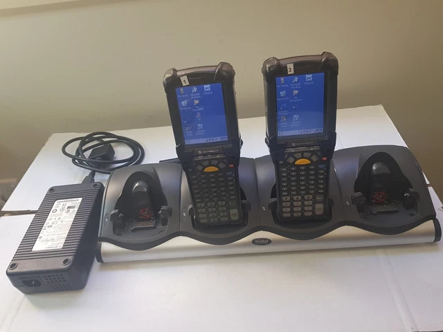 2 x Zebra Motorola Symbol MC9090 & Cradle CE5.0 P/N: MC9090-GF0HBEGA2WR Lot#1272