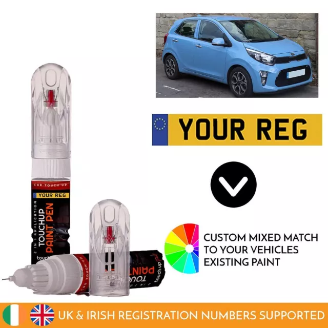 Touch Up Paint Pen For Kia Picanto Mixed By Car Registration Reg Numberplate