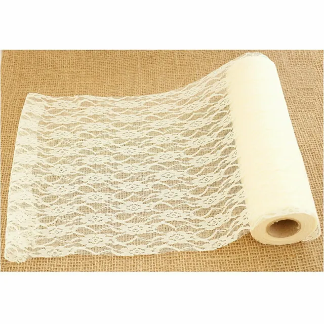 Lace Roll Cream 30cm x 22metres Wedding Table Runners Decorations DIY Craft Trim