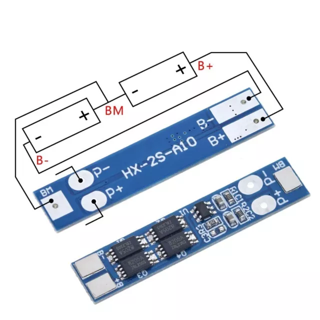 2S 8A 7.4V 8.4V 18650 Li-ion Lithium Battery Charger BMS Protection PCB Board 2