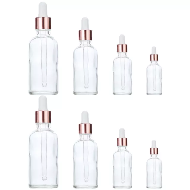 8PCS Refillable  Travel  Glass Essential Oil Storage Holders Perfume Containers