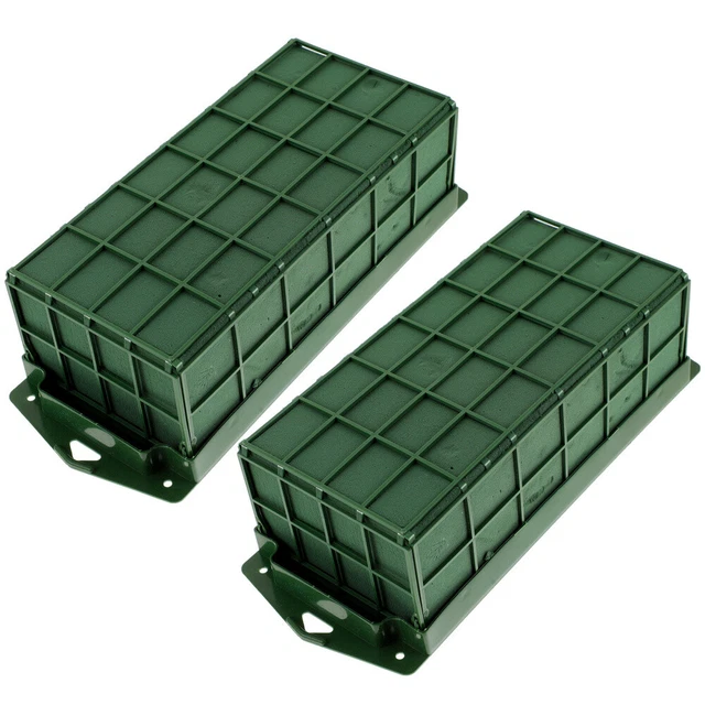 2 Pcs Cage Fleurie Avec Mousse Blocs De Humides Végétale Support