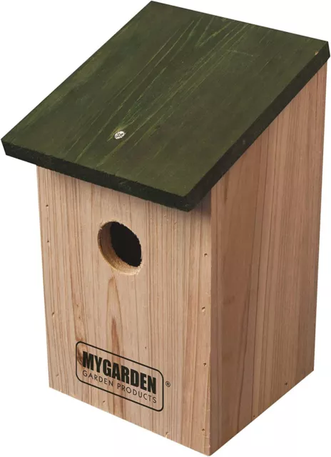 2X Madera Caja Nido Tradicional Pájaro Casa Pequeño Pájaros Herrerillo Robin GB