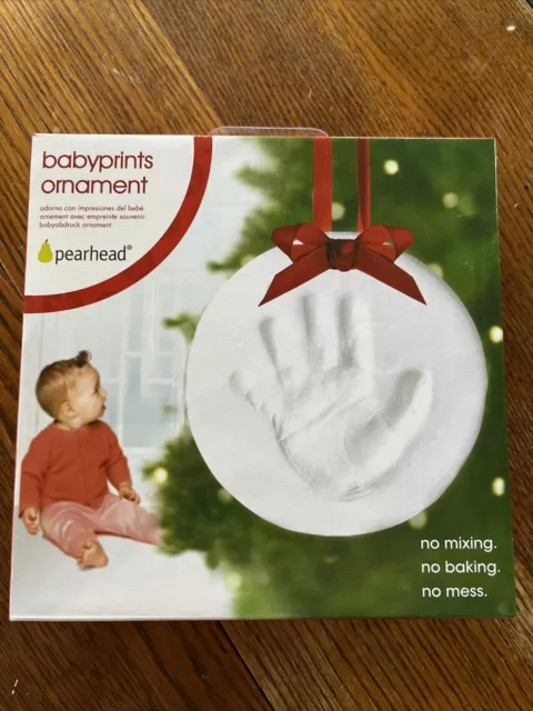 Pearhead Babyprint Ornament  Make An Impression Of Your Child's Handprint-New