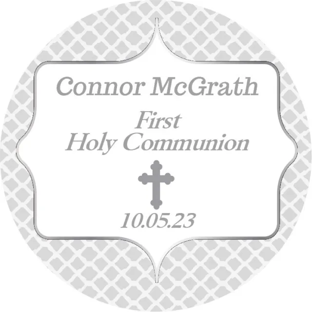 Personalised Gloss Holy Communion Baptism Confirmation  Sweet Cone Stickers