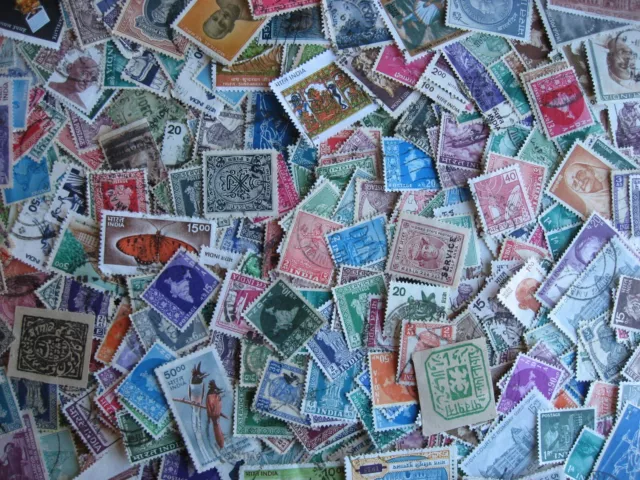 Hoard breakup mixture 400 India, States. Duplicates & mixed condition