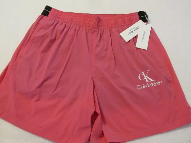 Calvin Klein  Infinite Stretch Swim Trunks  Mens sz S  NWT $59.50 PINK