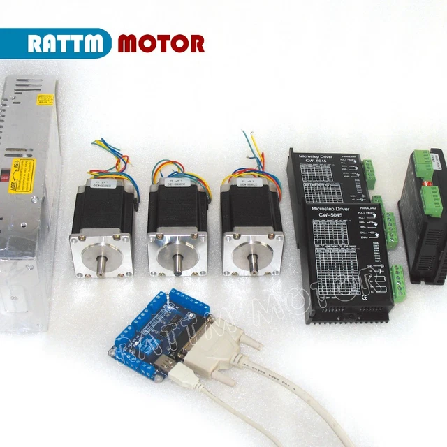 3 Axis Nema 23 Stepper Motor Driver Controller Cnc Kit FOR SALE ...