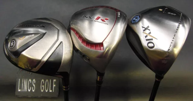 Set of 3 x Drivers Srixon XXIO, MacGregor NV-R Yamaha inpres X V202 Stiff Shafts