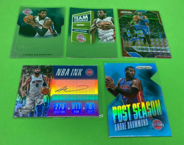 ANDRE DRUMMOND CONTENDERS OPTIC AUTO BLUE PRIZM ROOKIE RC MOSAIC #d/99 SP