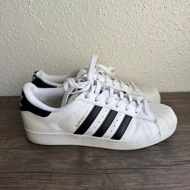 Adidas OG Superstar Shell White Black Casual Shoes Mens Size 9.5 C77124