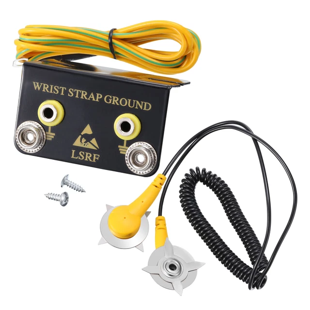 ESD GROUNDING SOCKET LShaped ESD Cable Ground Socket for Wrist Strap