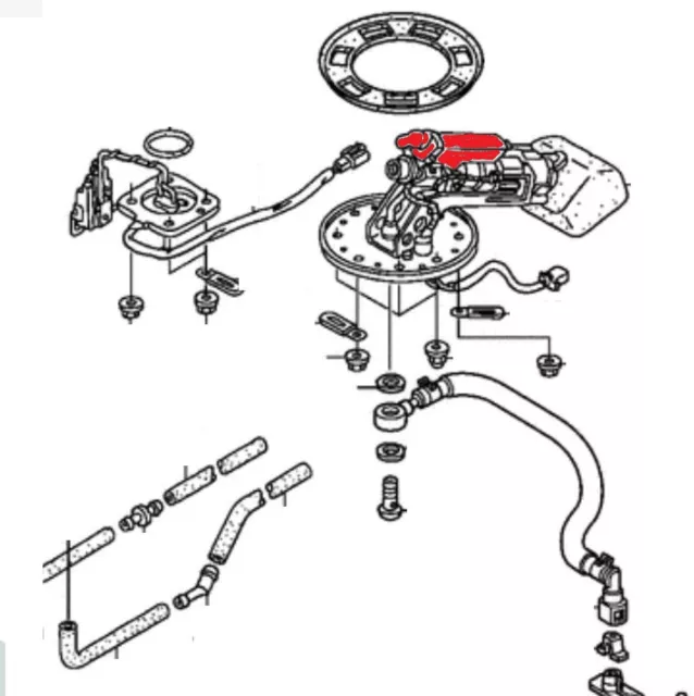 Kawasaki ZX-6R 636 Ninja 05-06 Regulador de Presión de Combustible 49040-0007 3