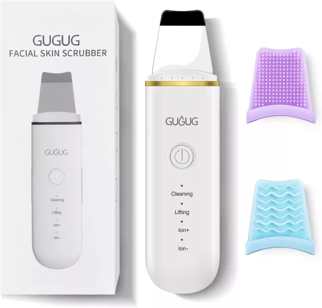 Facial Skin Scrubber, Ultrasonic Skin Spatula Face Blackhead Remover Scraper