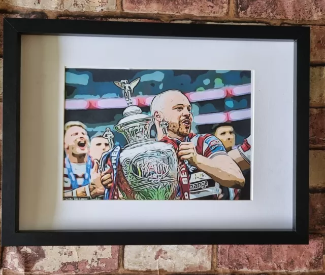 Wigan Warriors Challenge Cup Winners 2022 Ruby League Picture Pop Art Tribute