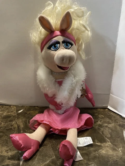 Disney Parks Miss Piggy 20” The Muppets Movie Plush Doll Stuffed Pink Dress