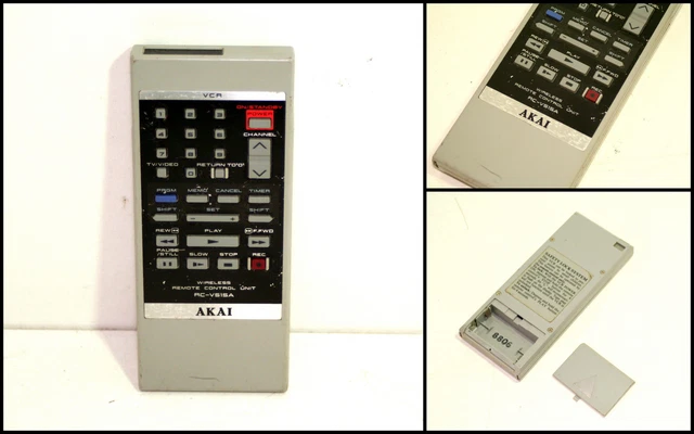 GENUINE AKAI RC-V515A VCR VHS Remote Control (Tested & Working) $15.00 ...