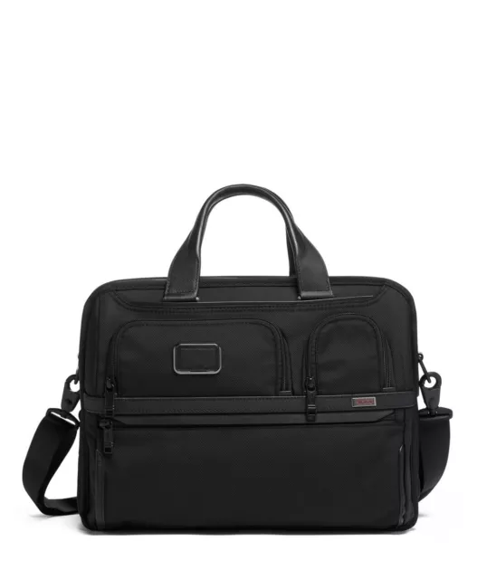 Tumi Alpha 3 Expandable Organizer Laptop Brief Black.