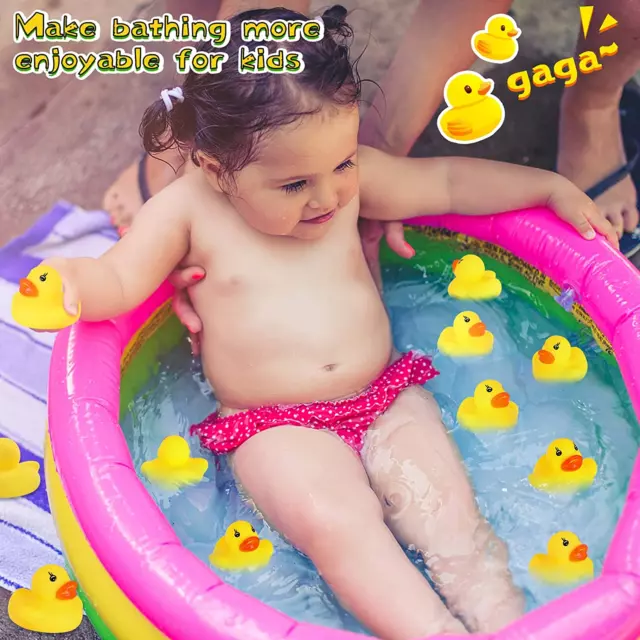 Rubber Duck 50 Pack Mini Rubber Ducky Float Ducks Baby Bath Toy, Great for Jeep 3