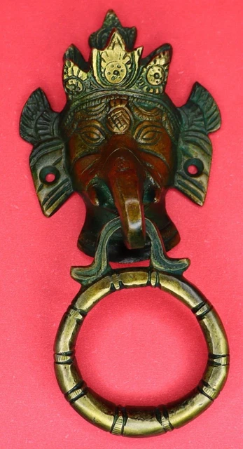 Elephant Shape Doorbell Vintage Antique Style Handmade Solid Brass Door Knocker