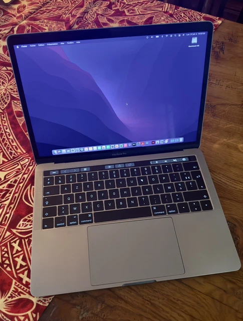 Apple MacBook Pro 13'Retina, IntelCore i5, 2,9GHz, 8Go, SSD1To, TouchBar/TouchID