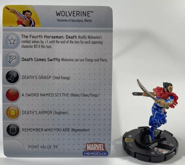 Marvel Heroclix Giant-Size X-Men  Super Rare Wolverine #052 W/Card NM