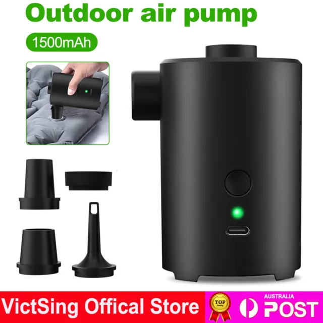 Portable Electric Air Pump USB Rechargeable Inflate Deflate Camping Bed Mattress