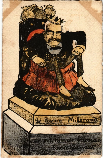 PC CPA FRENCH PROPAGANDA, SATIRE, WW1, BARON MILLERAND, (b16800)